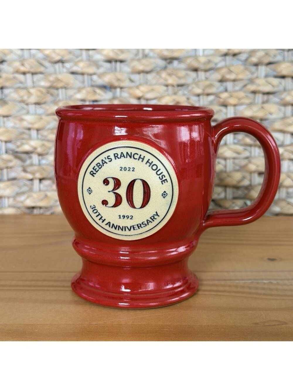 Deneen Pottery Rare Style Reba’s Ranch House 30th Anniversary Red USA